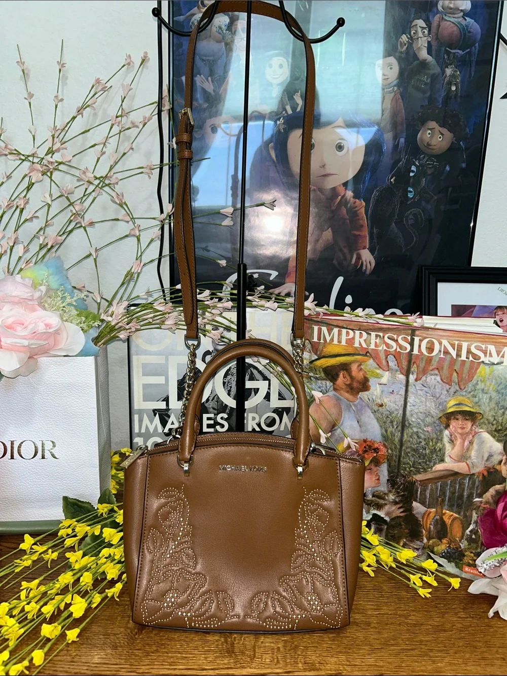 Michael Kors Ellis studded satchel